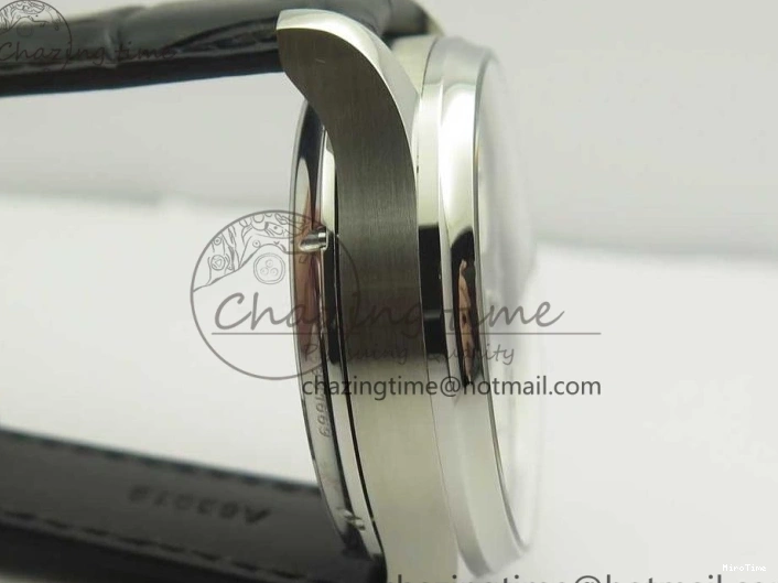 MIROTIME 0714 Popular Portuguese Flying Tourbillon SS Gray Dial 2 Sub Dials on Black Leather Strap 7159